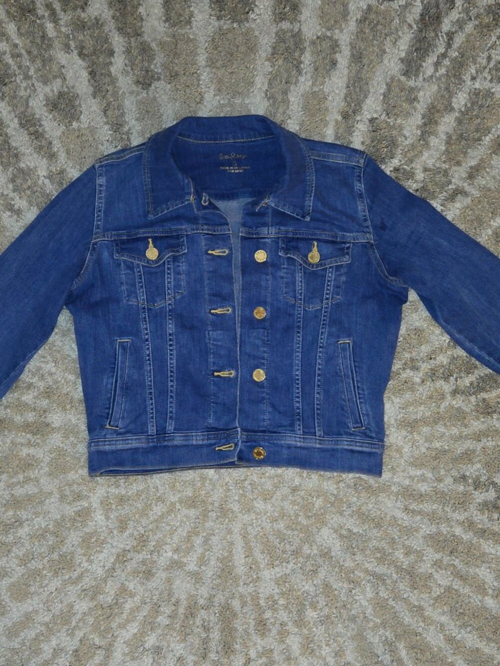 Lilly Pulitzer Seaspray Denim Jacket Size S